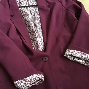 Burgundy blazer